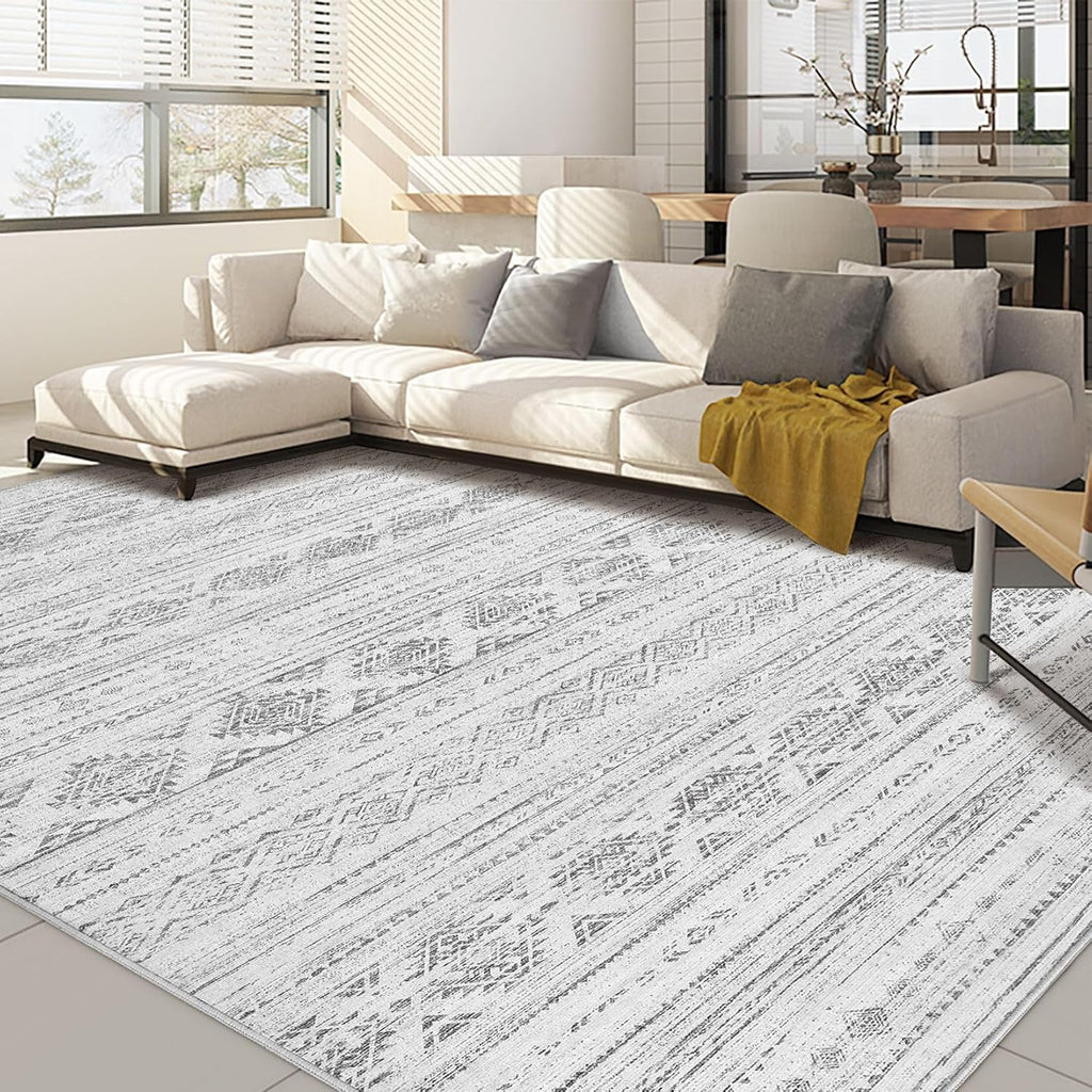 Boho Moroccan Washable Area Rug
