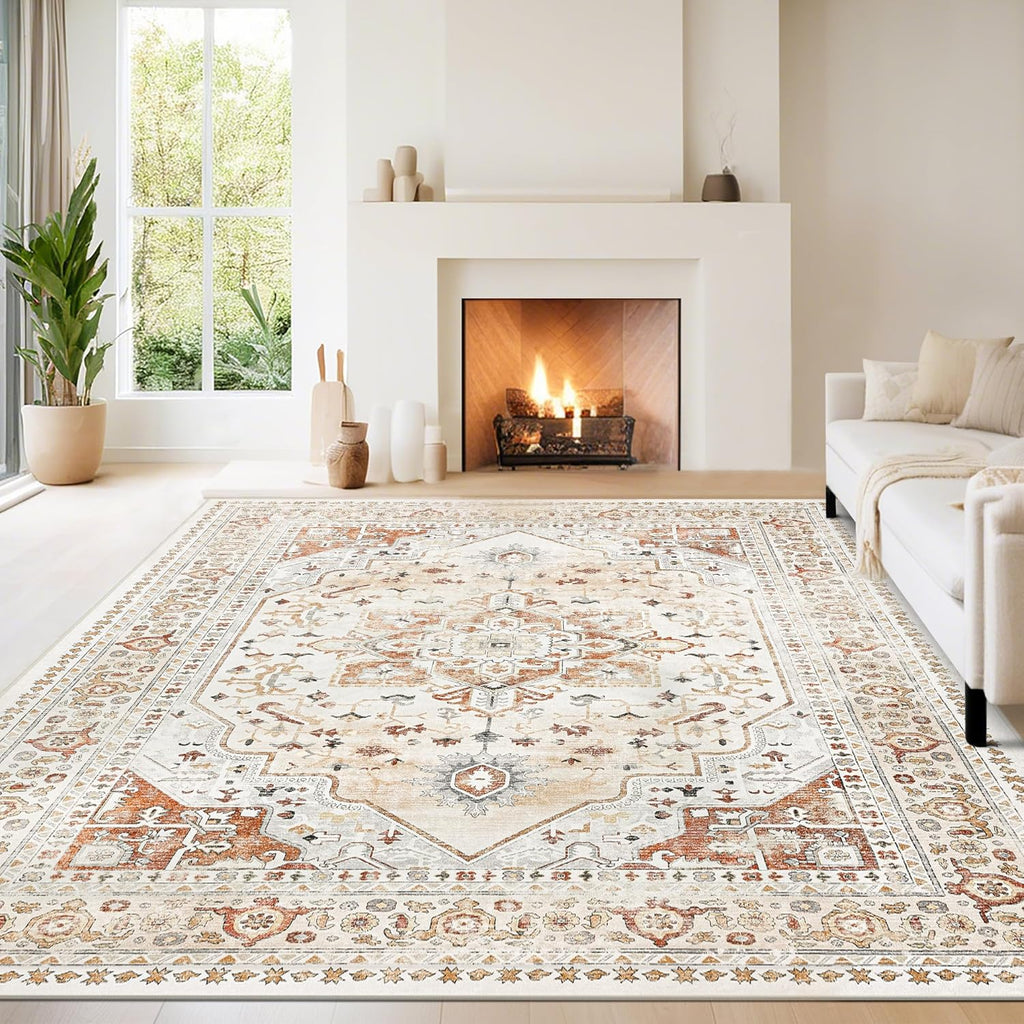 Vintage Faux Wool Area Rug