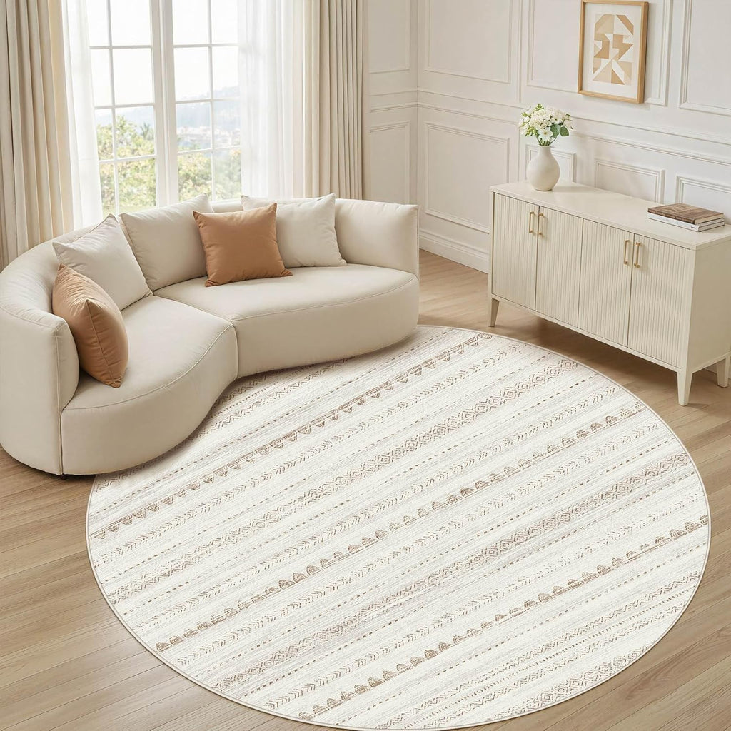 Boho Moroccan Washable Area Rug