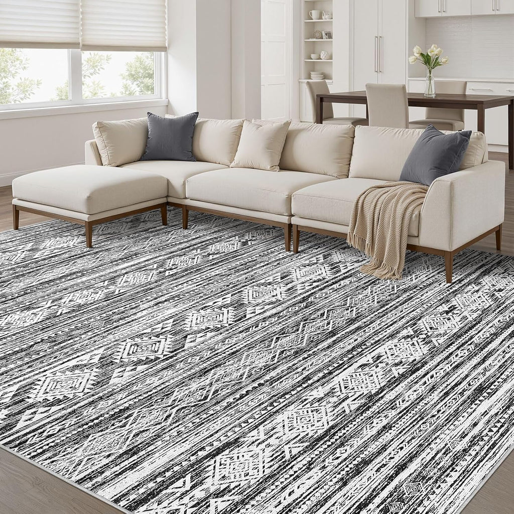 Boho Moroccan Washable Area Rug