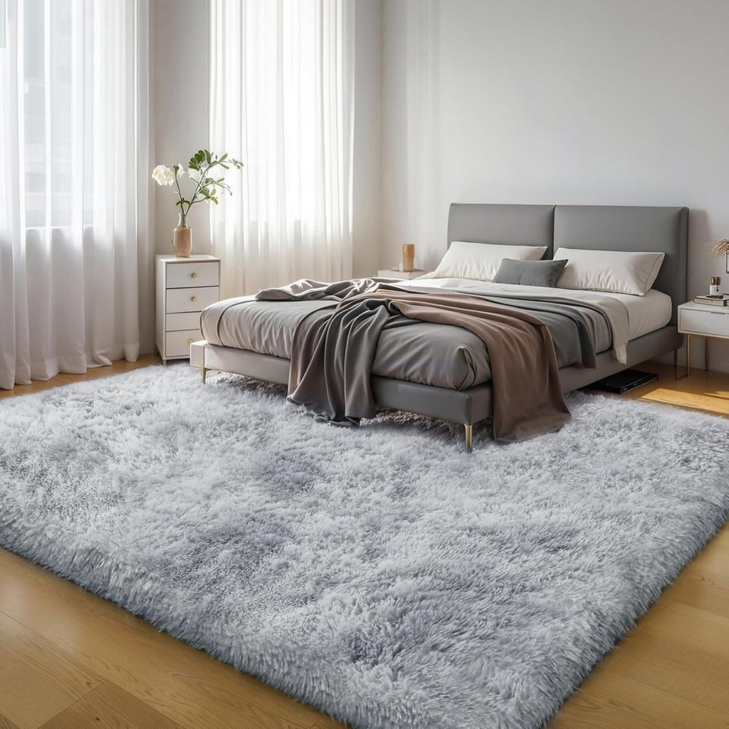 Pink Fluffy Shag Area Rug