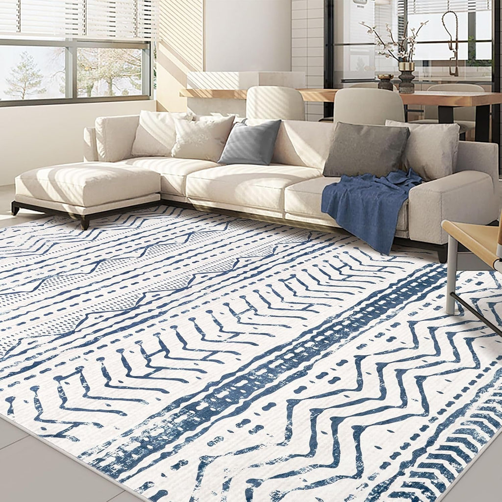 Boho Moroccan Washable Area Rug
