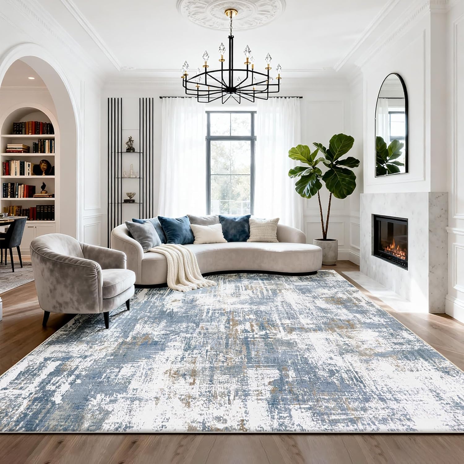 Vintage Faux Wool Area Rug
