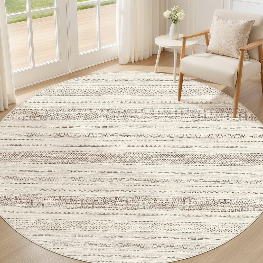 Boho Moroccan Washable Area Rug