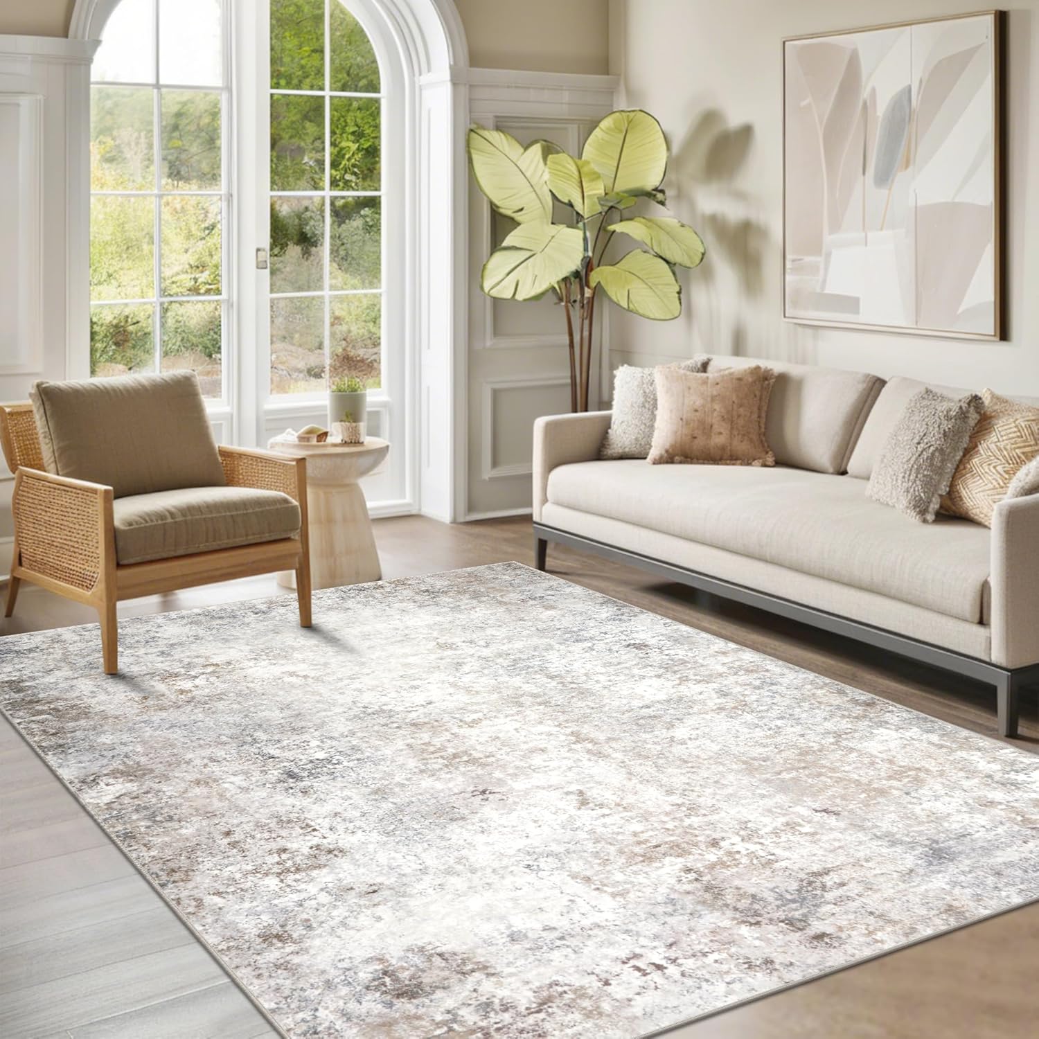 Vintage Faux Wool Area Rug