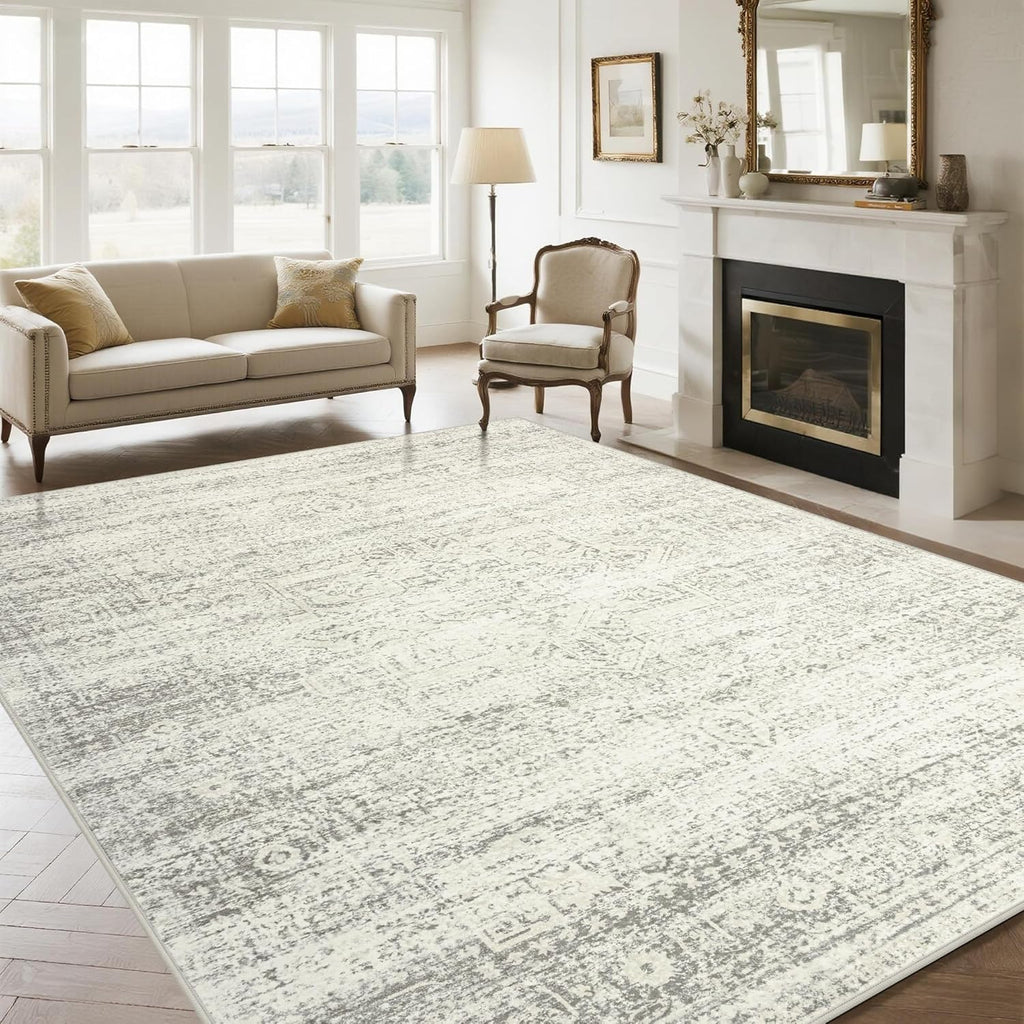 Vintage Faux Wool Area Rug