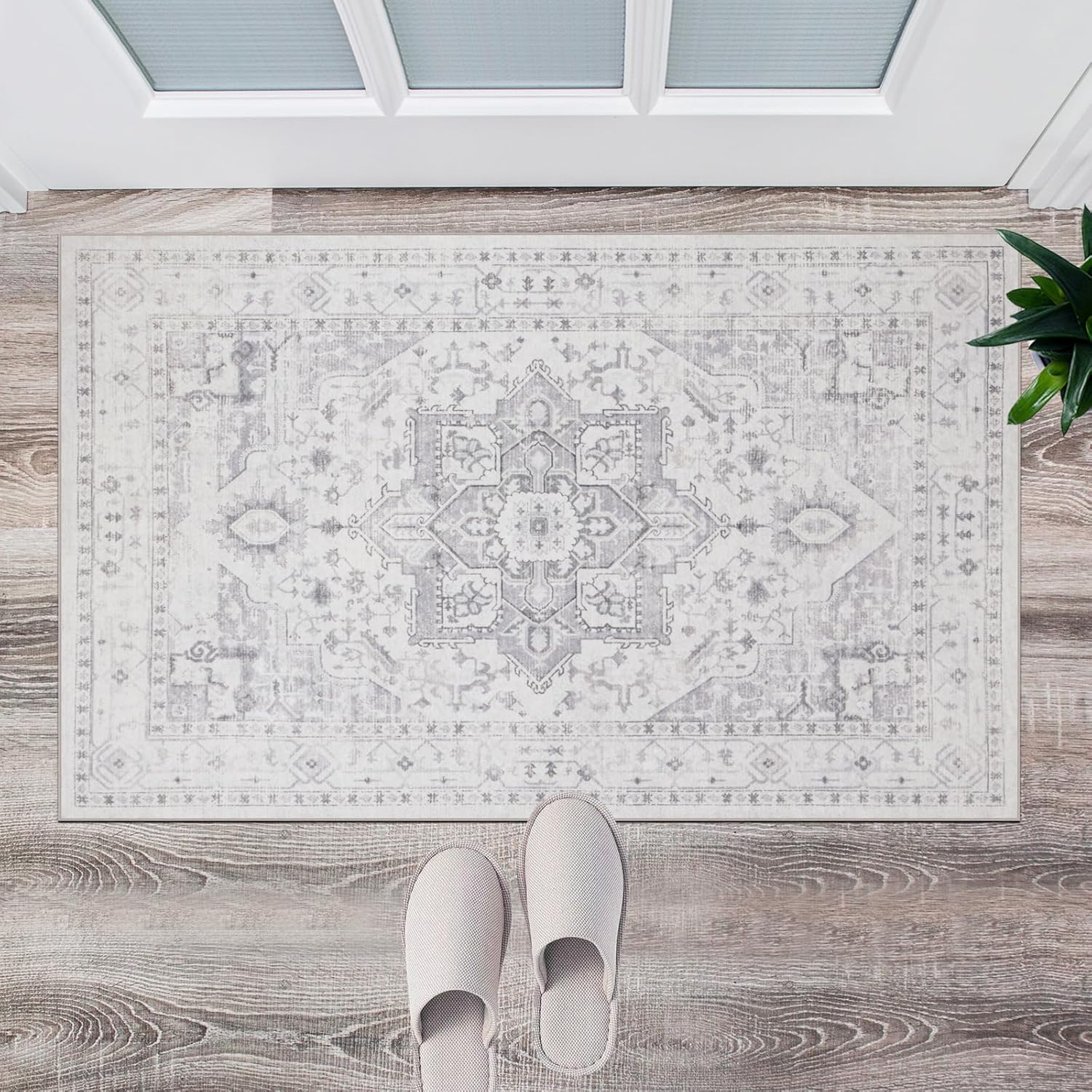 Vintage Faux Wool Area Rug