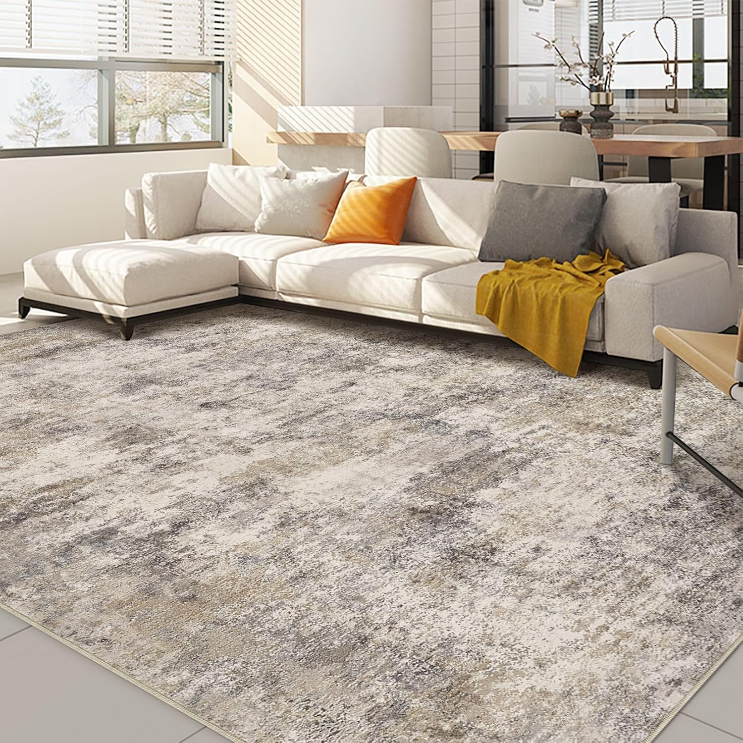 Boho Moroccan Washable Area Rug