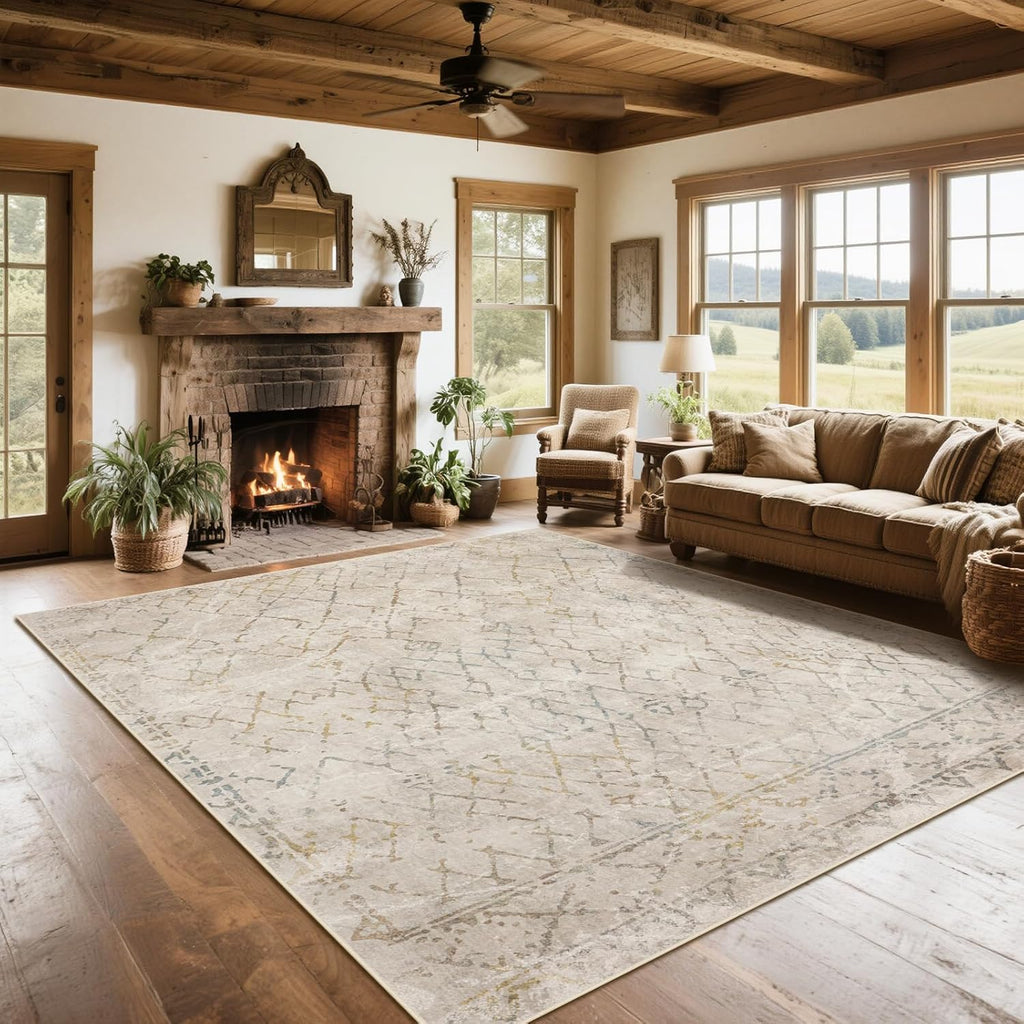 Vintage Faux Wool Area Rug