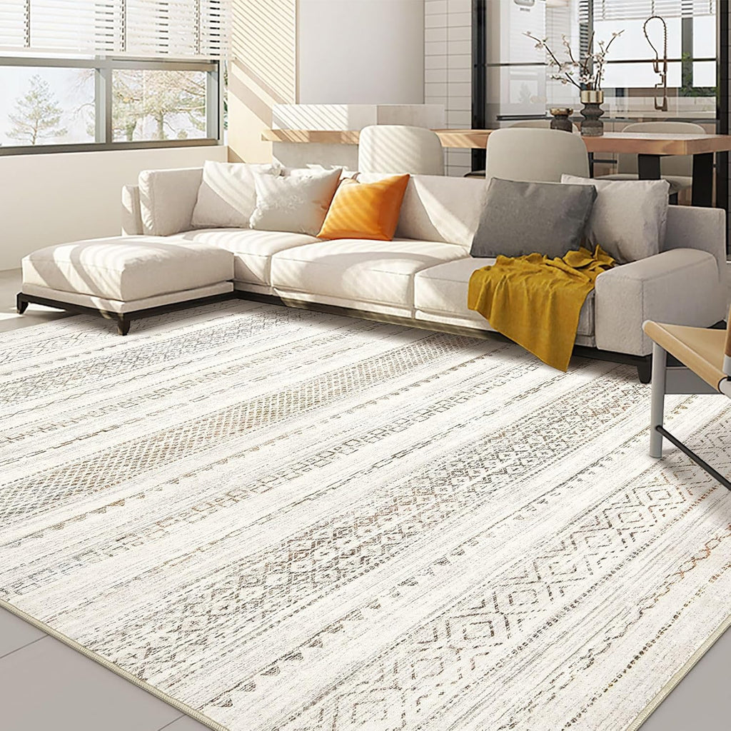Boho Moroccan Washable Area Rug