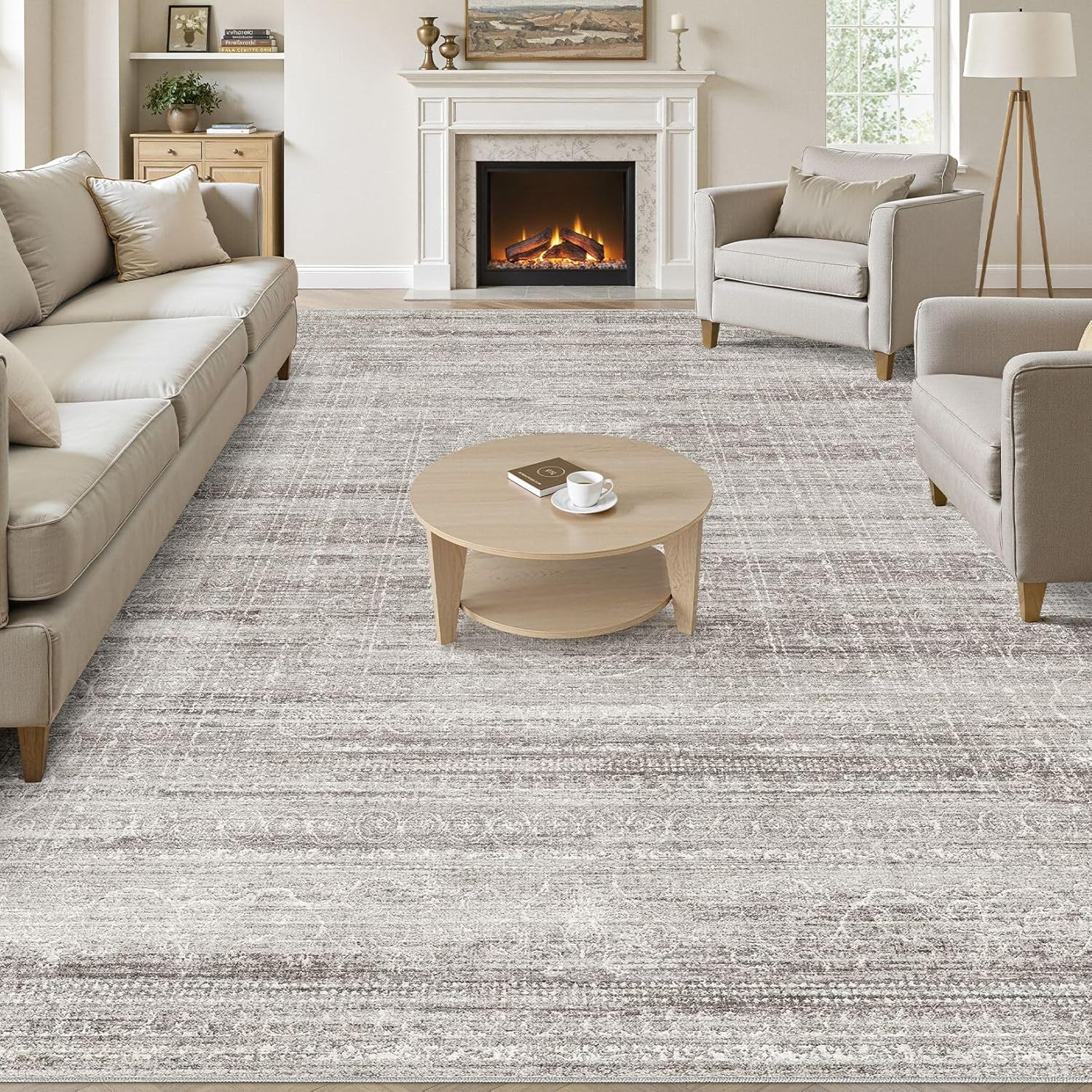 Boho Moroccan Washable Area Rug