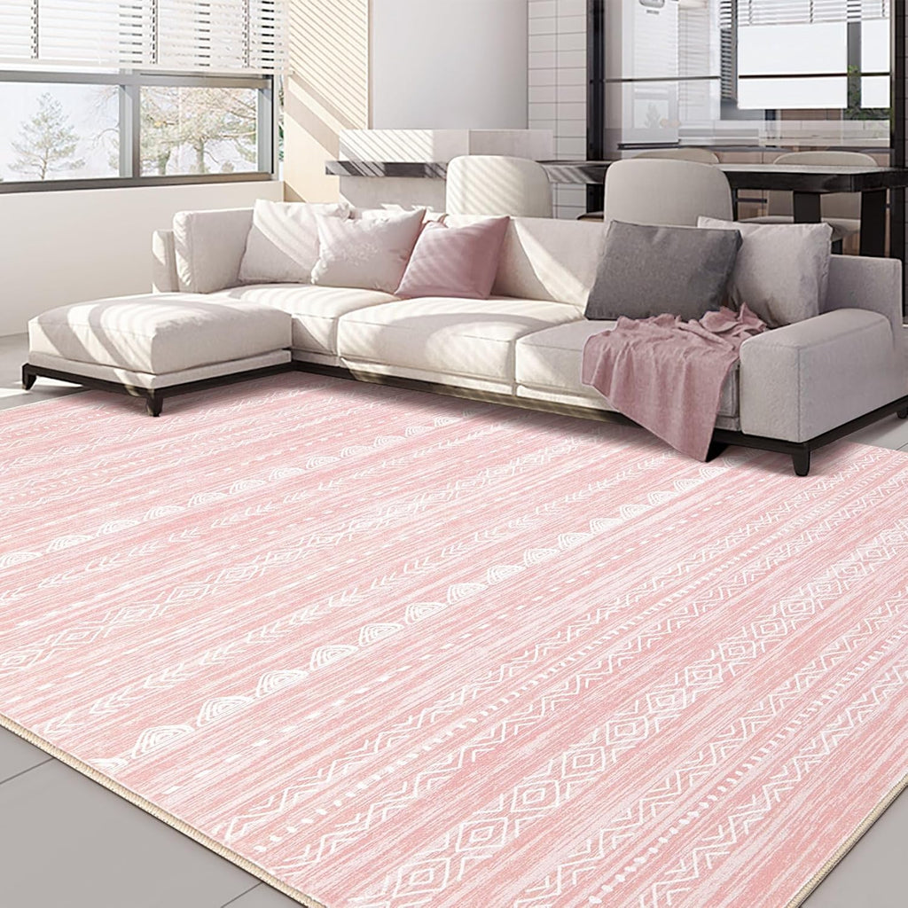 Boho Moroccan Washable Area Rug