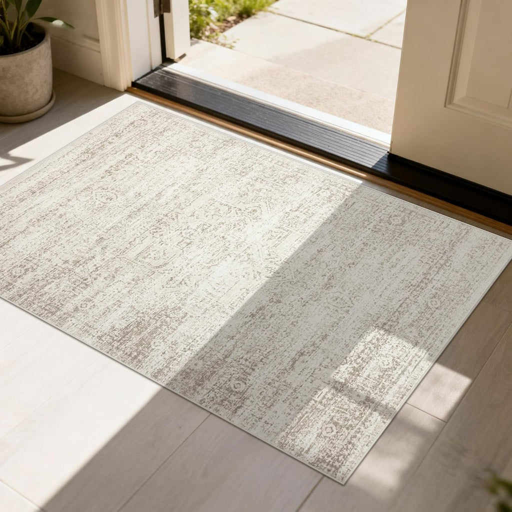 Vintage Faux Wool Area Rug