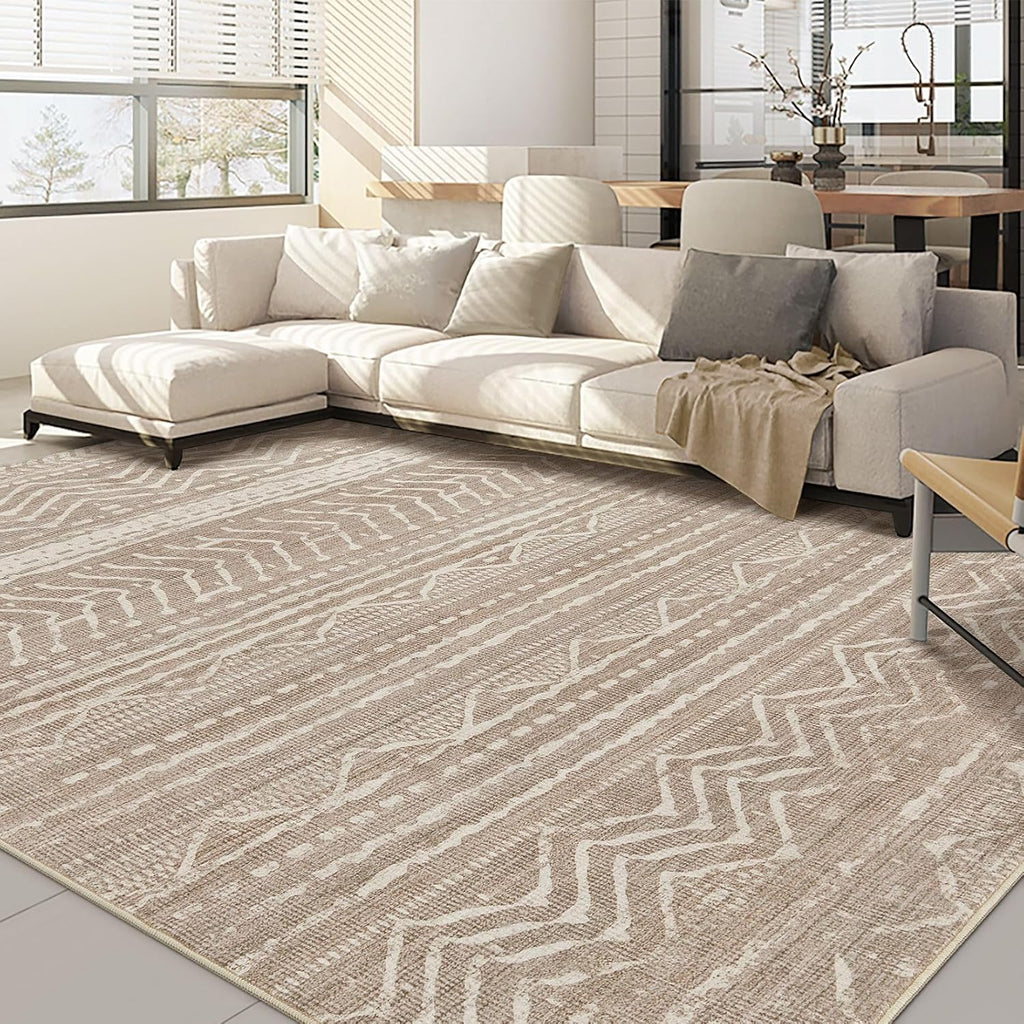 Boho Moroccan Washable Area Rug