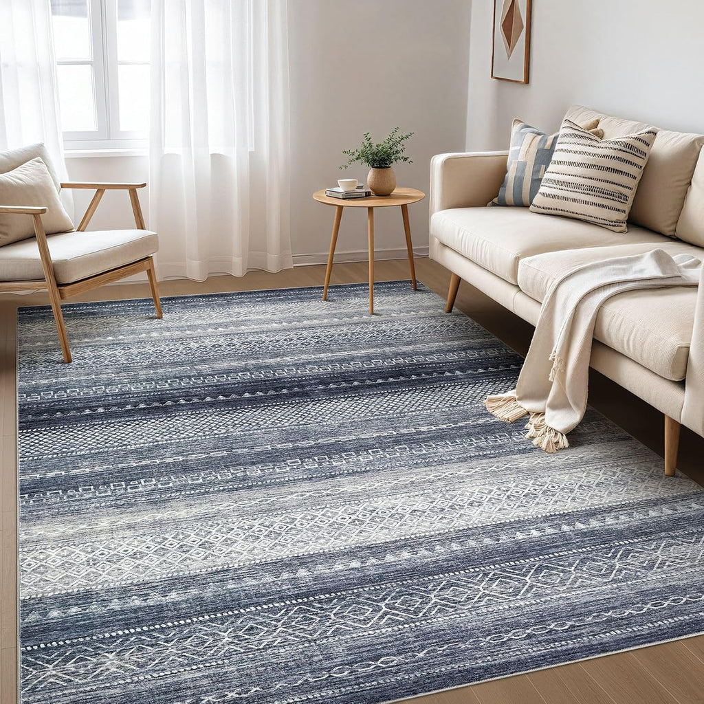 Boho Moroccan Washable Area Rug