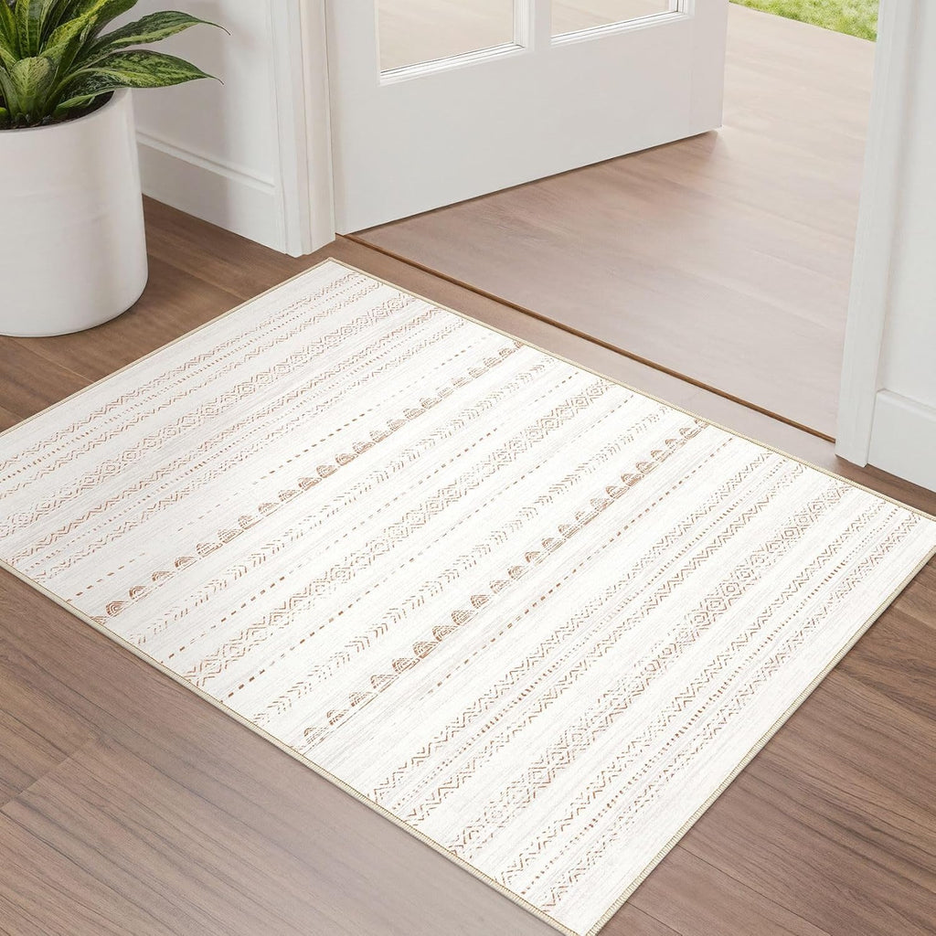 Boho Moroccan Washable Area Rug