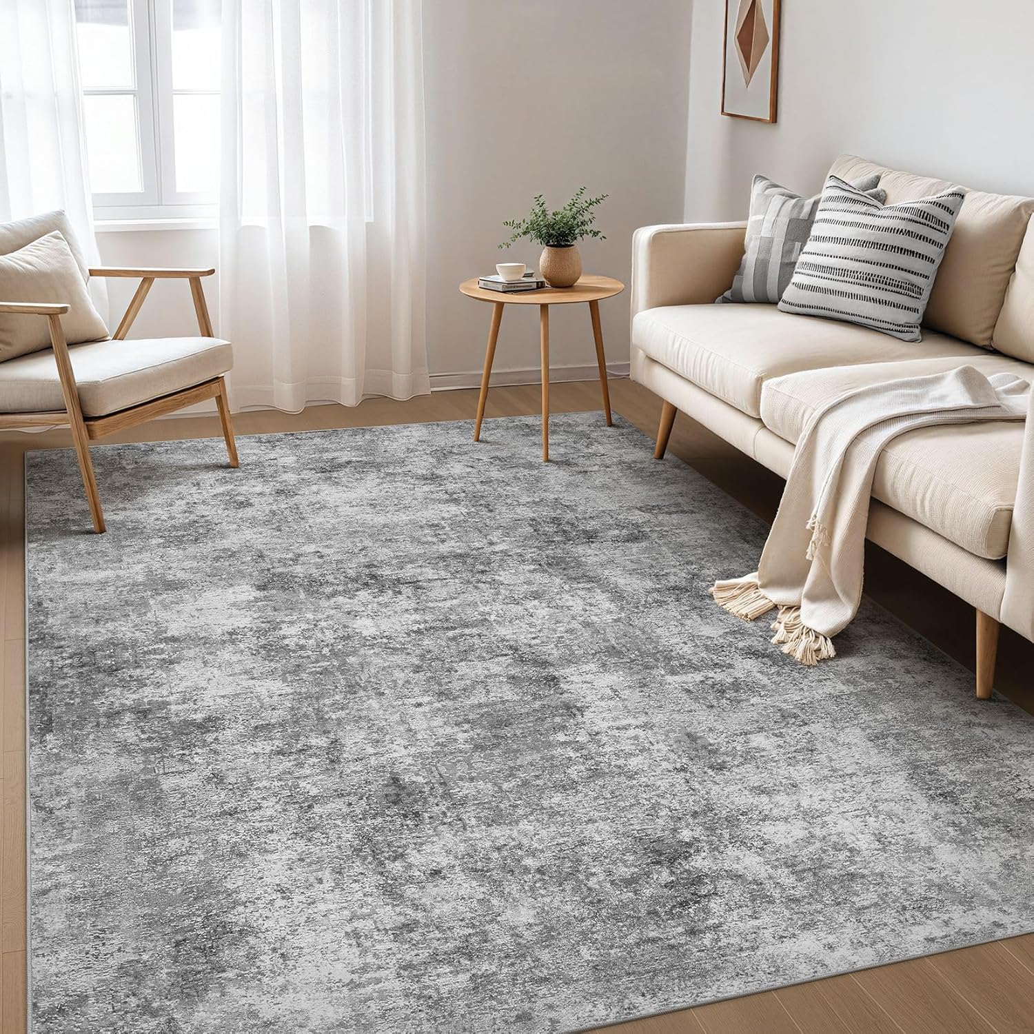 Boho Moroccan Washable Area Rug