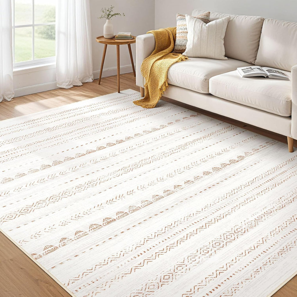 Boho Moroccan Washable Area Rug