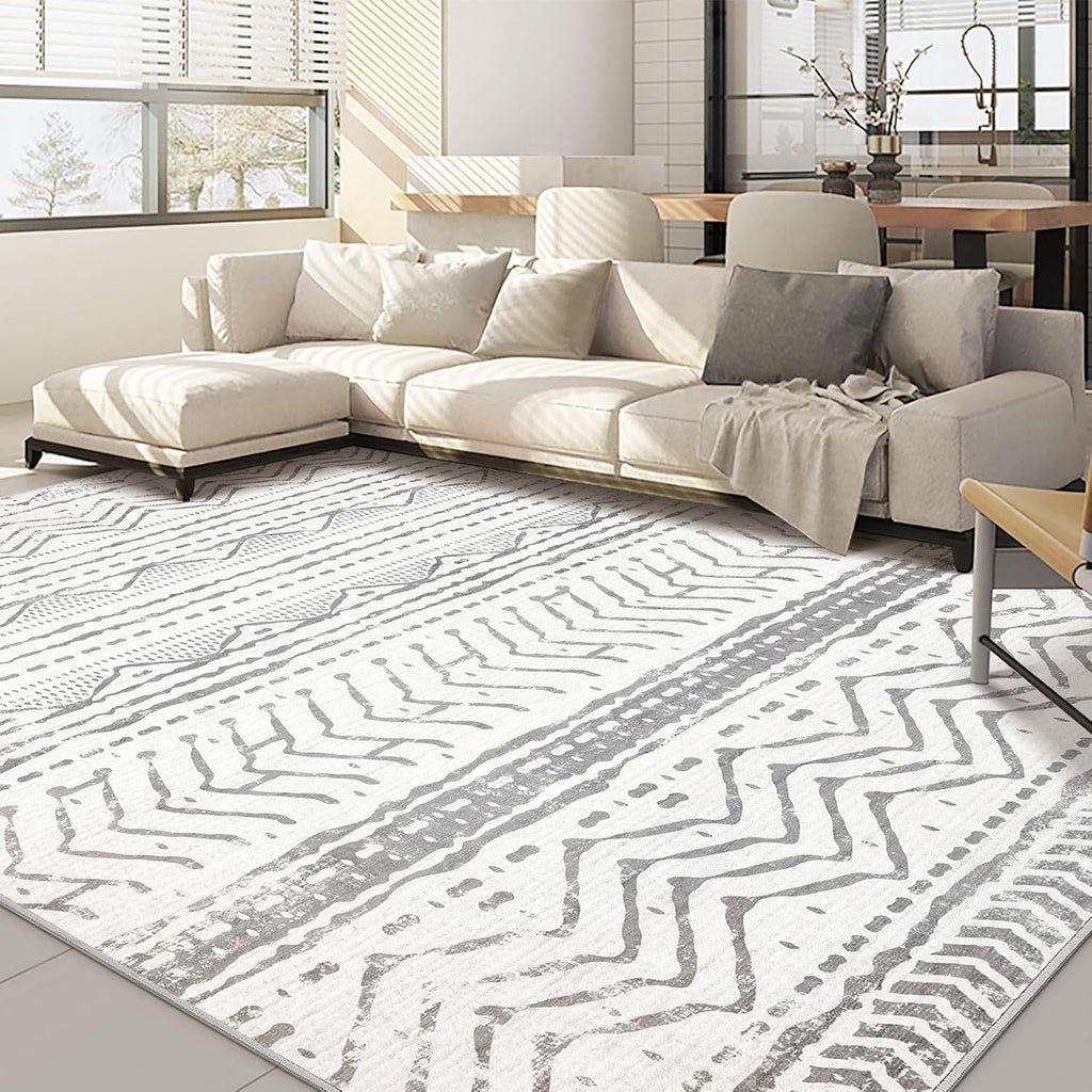 Boho Moroccan Washable Area Rug