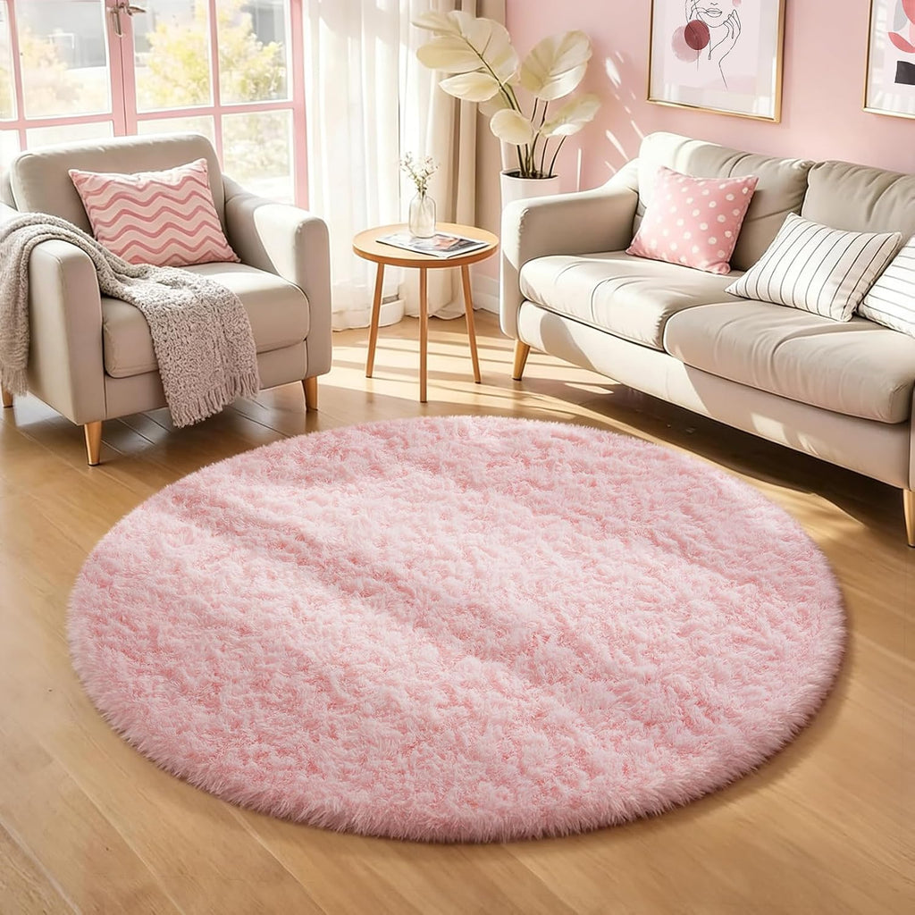 Grey Fluffy Shag Area Rug