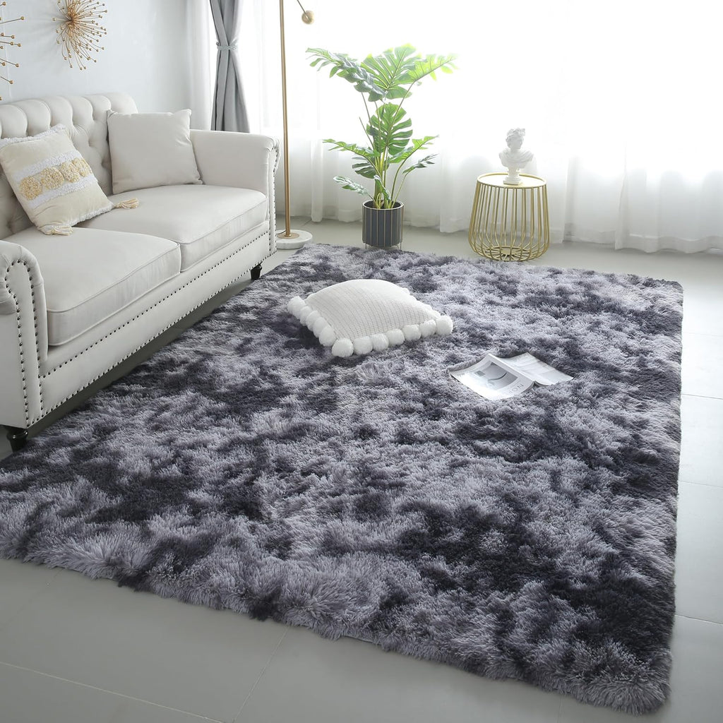 Pink Fluffy Shag Area Rug