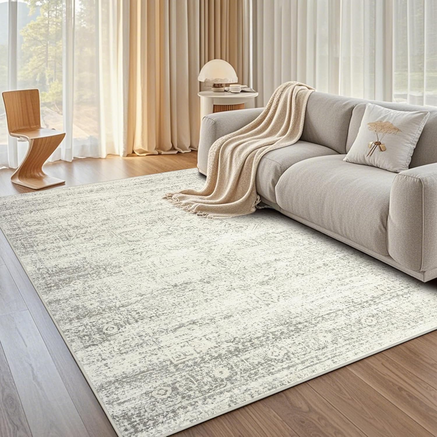 Vintage Faux Wool Area Rug