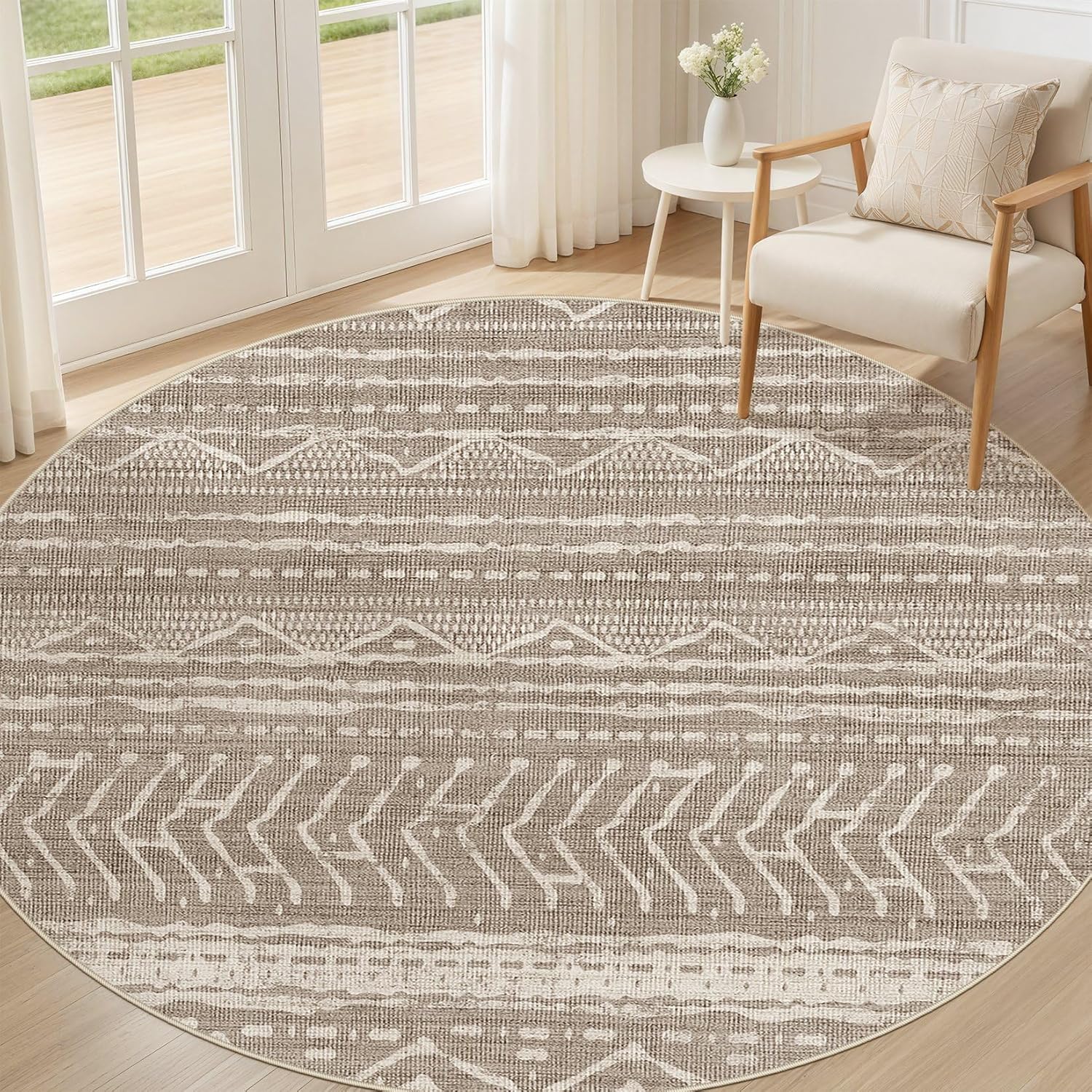 Boho Moroccan Washable Area Rug