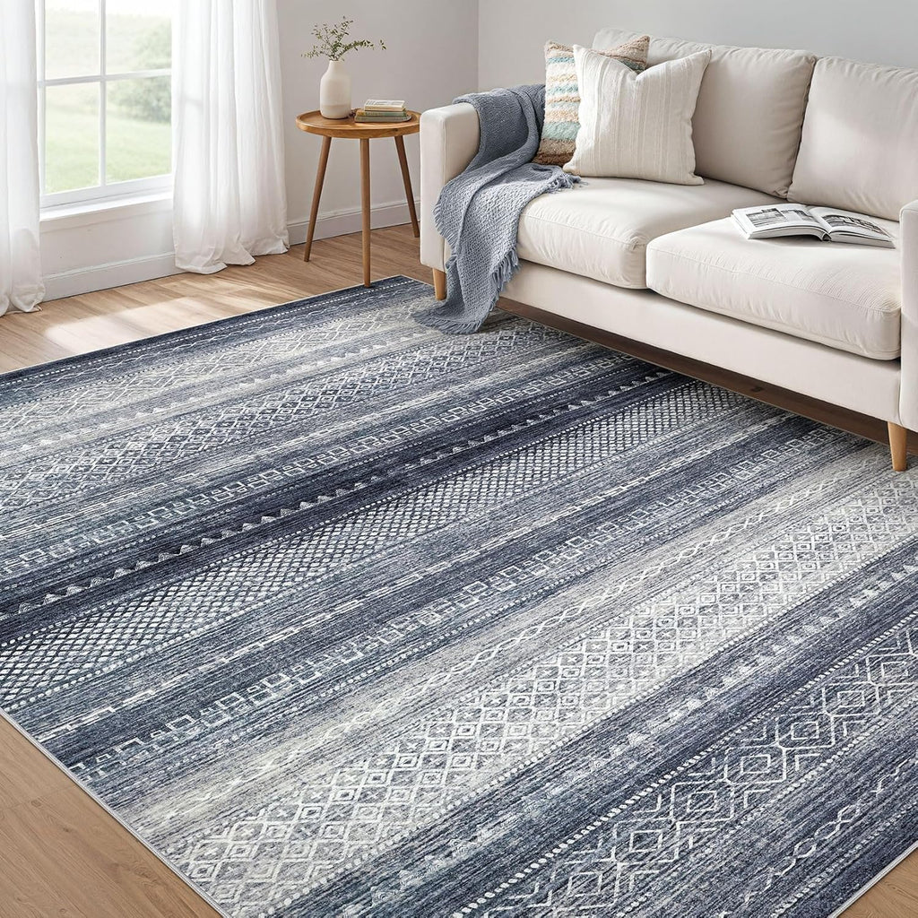 Boho Moroccan Washable Area Rug