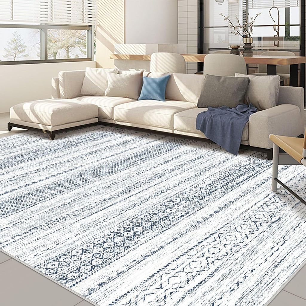 Boho Moroccan Washable Area Rug