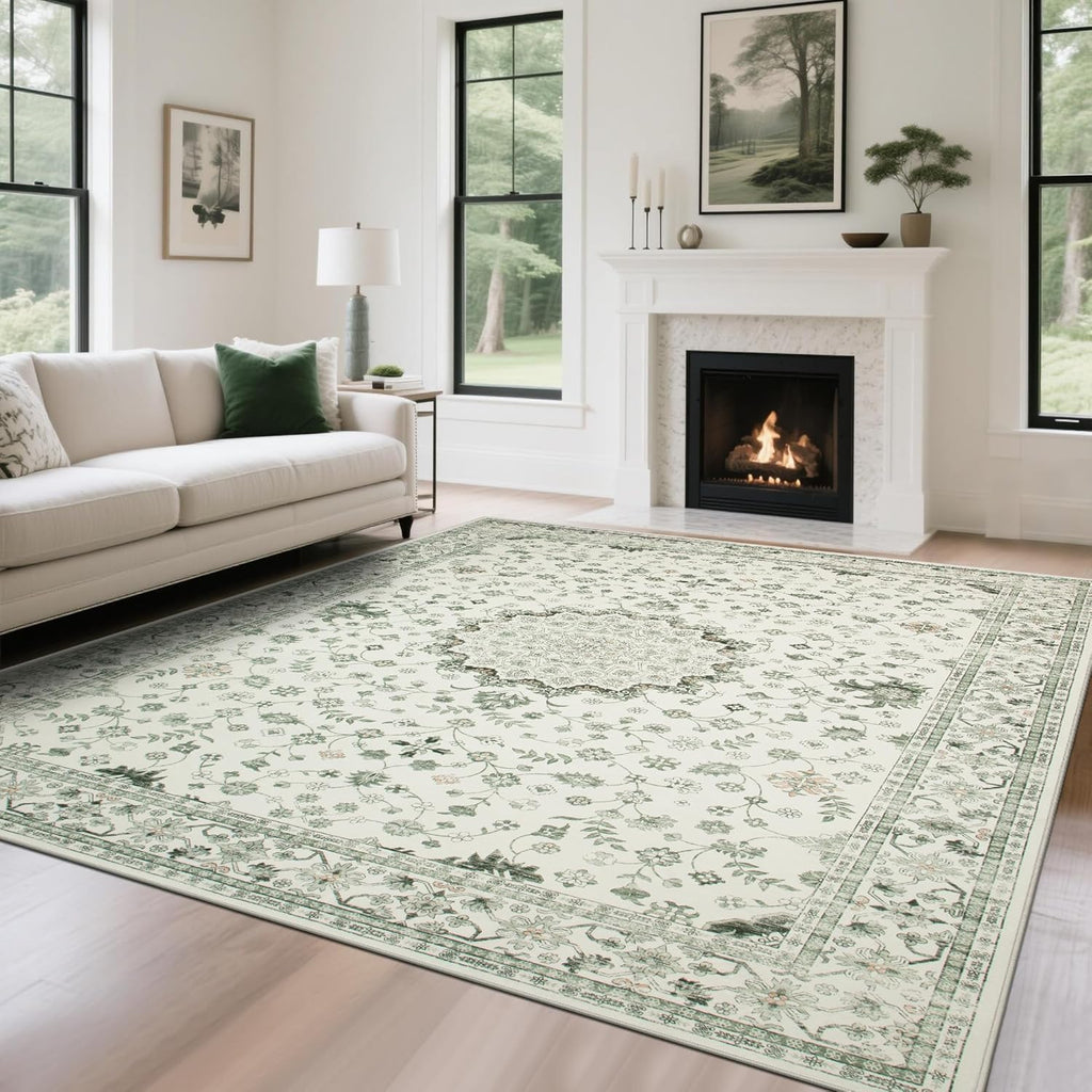 Vintage Faux Wool Area Rug