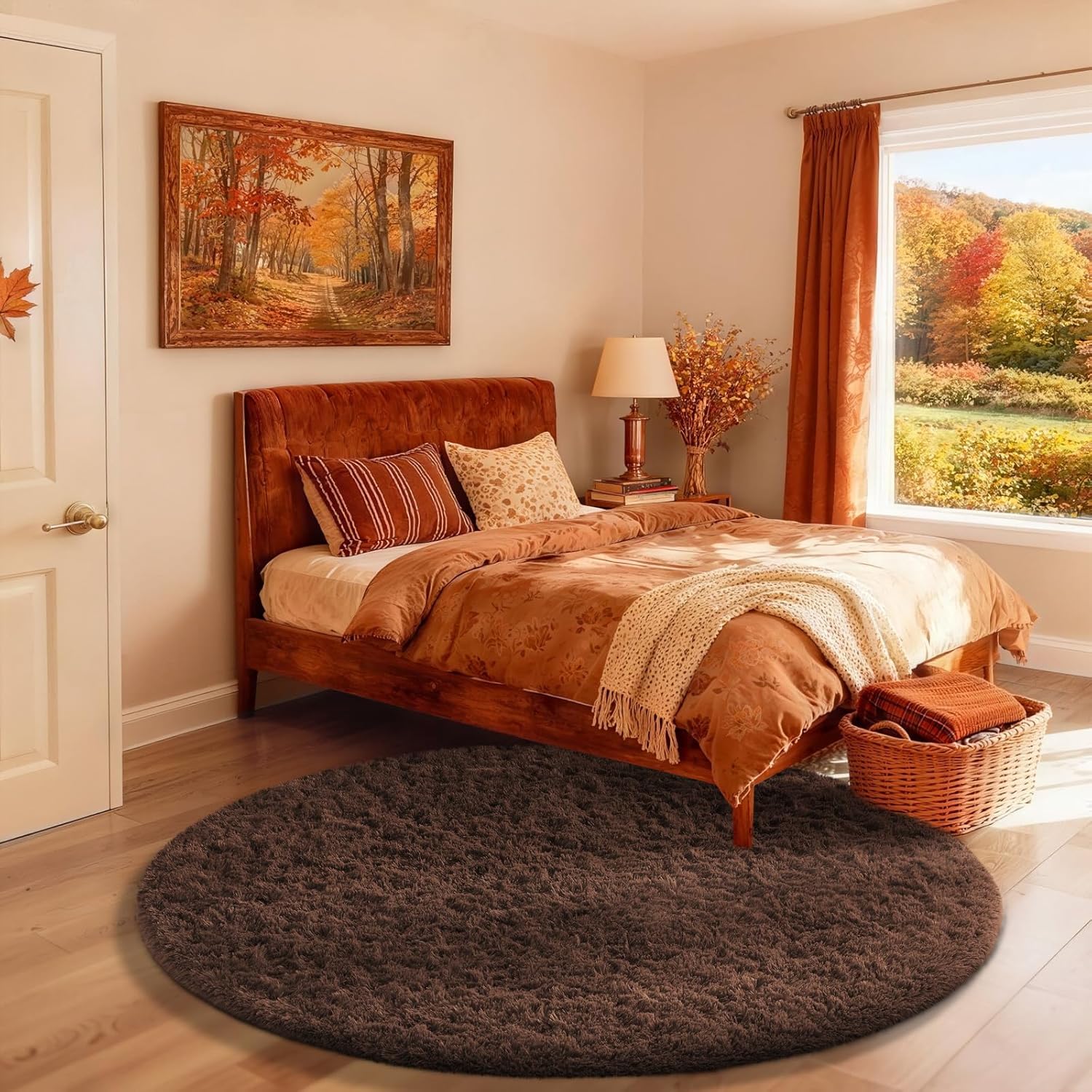 Grey Fluffy Shag Area Rug