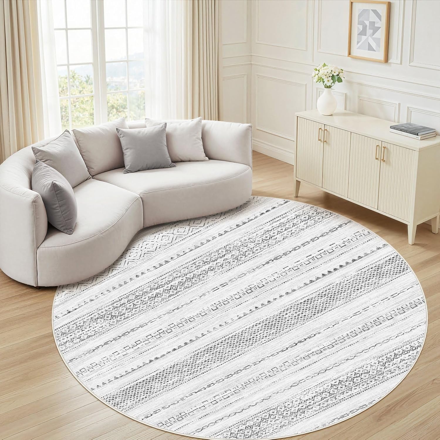 Boho Moroccan Washable Area Rug