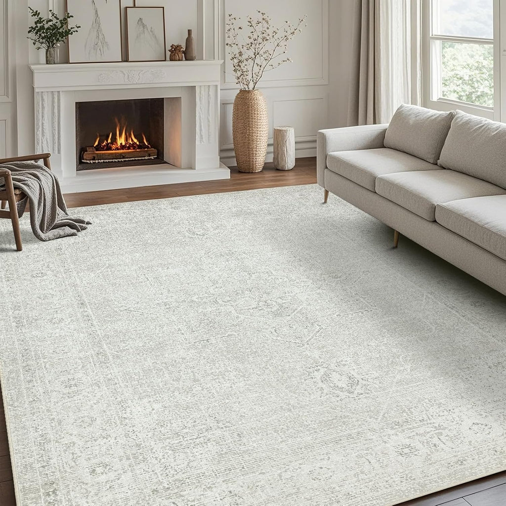 Vintage Faux Wool Area Rug