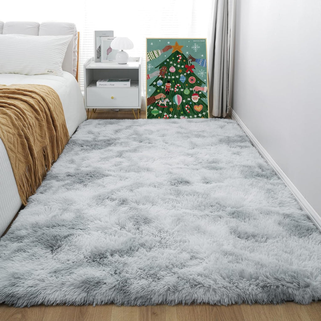 Pink Fluffy Shag Area Rug
