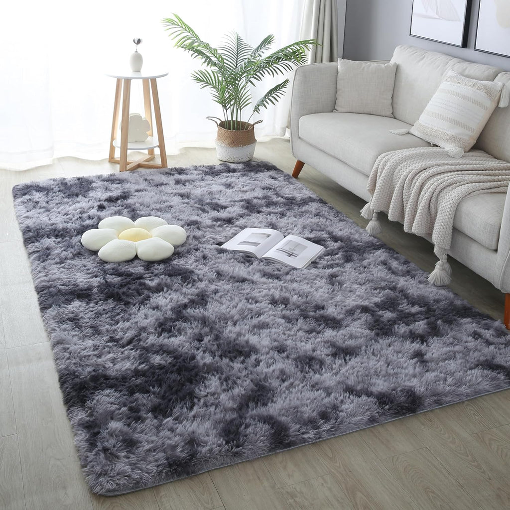 Pink Fluffy Shag Area Rug