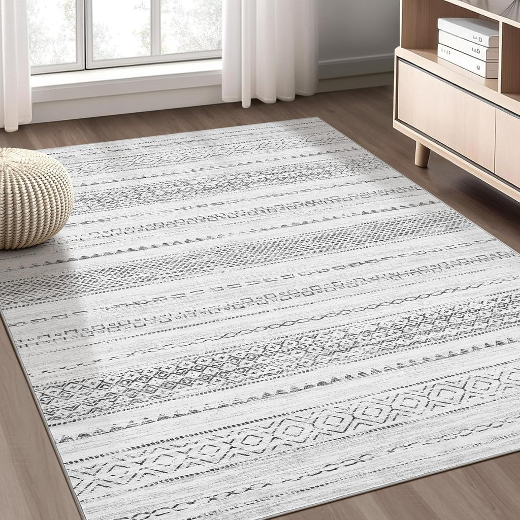 Boho Moroccan Washable Area Rug