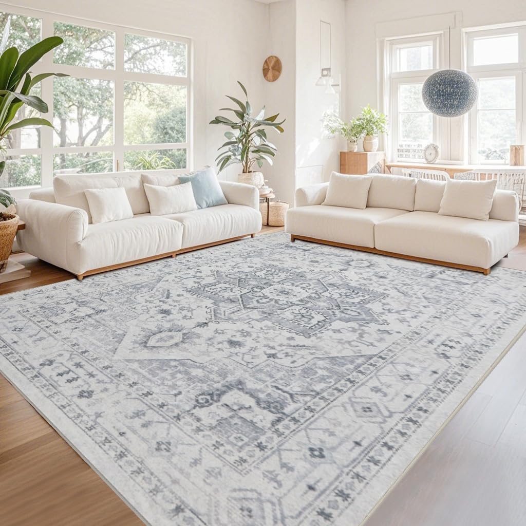 Vintage Faux Wool Area Rug