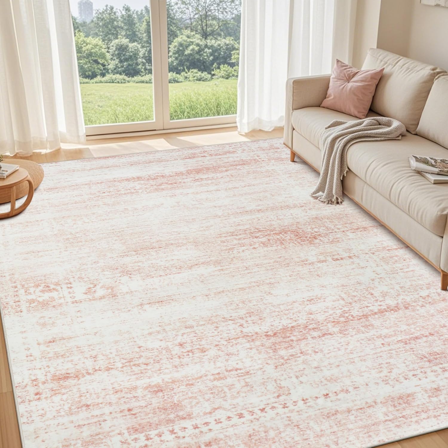 Vintage Faux Wool Area Rug