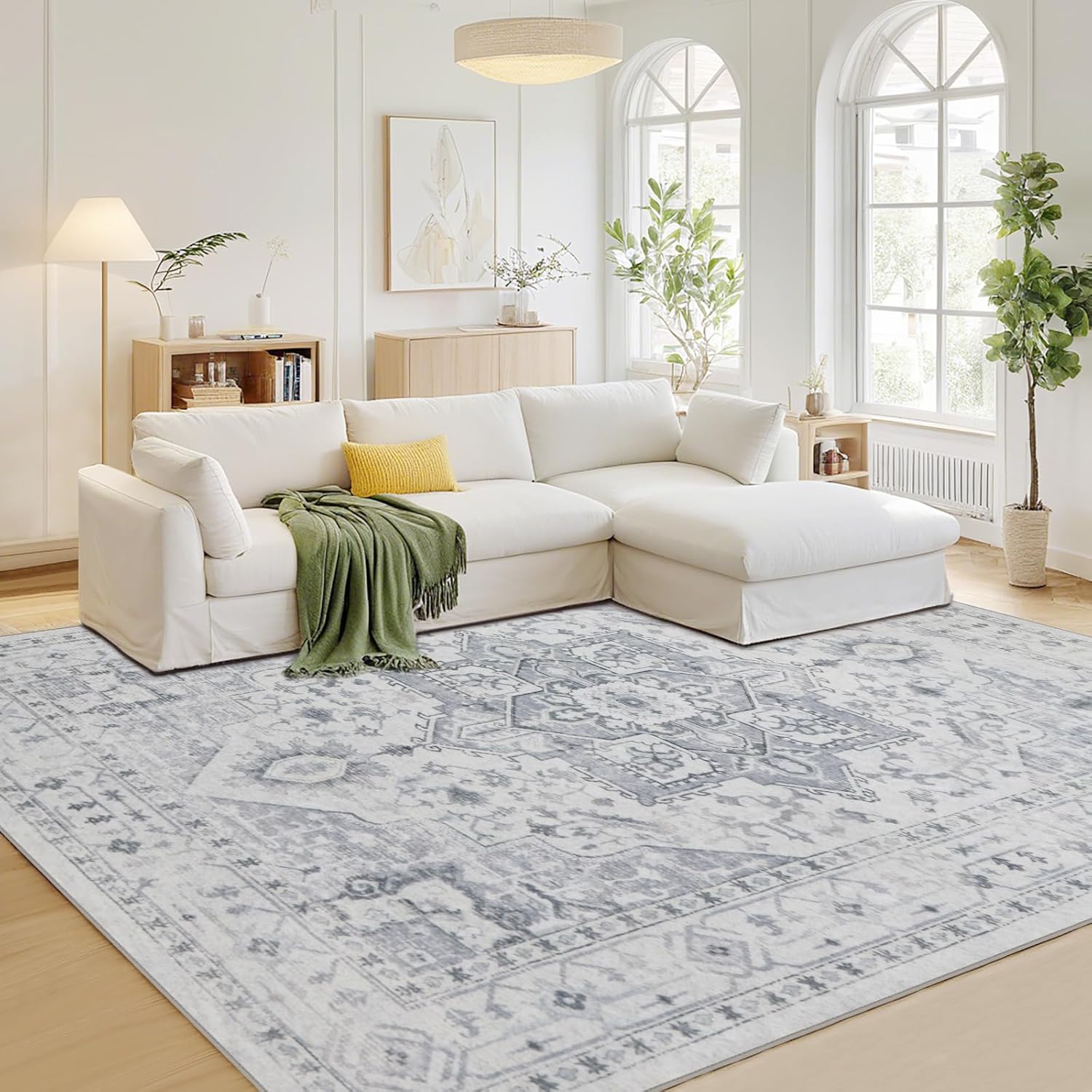 Vintage Faux Wool Area Rug