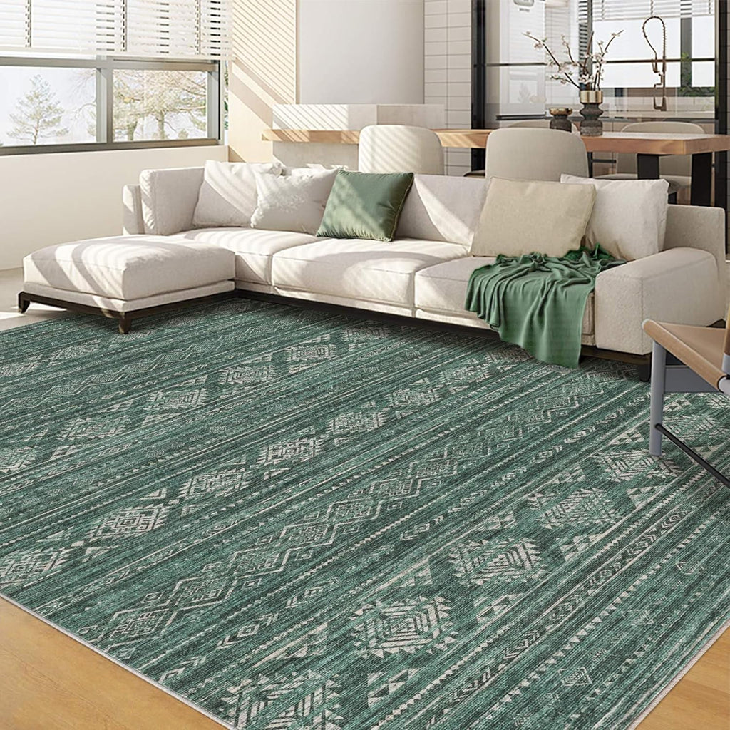 Boho Moroccan Washable Area Rug