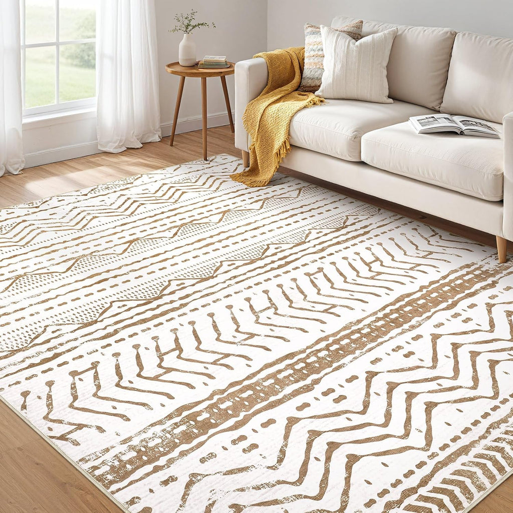 Boho Moroccan Washable Area Rug
