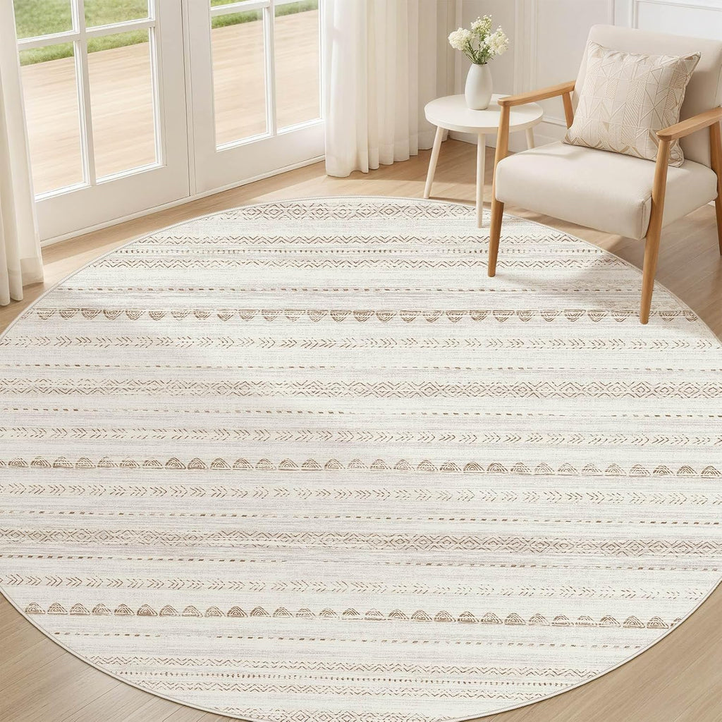 Boho Moroccan Washable Area Rug
