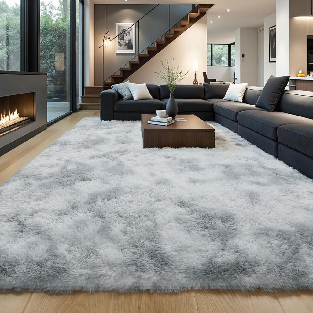 Pink Fluffy Shag Area Rug