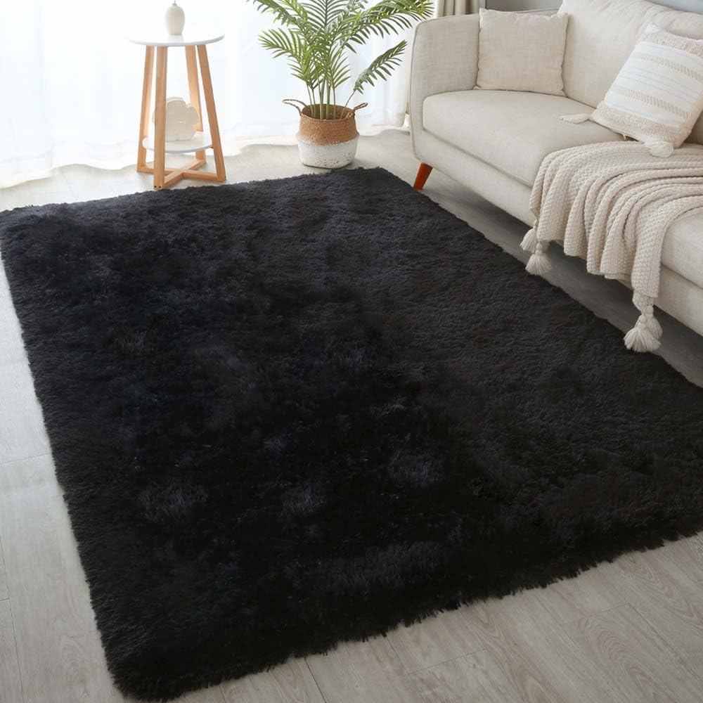 Pink Fluffy Shag Area Rug