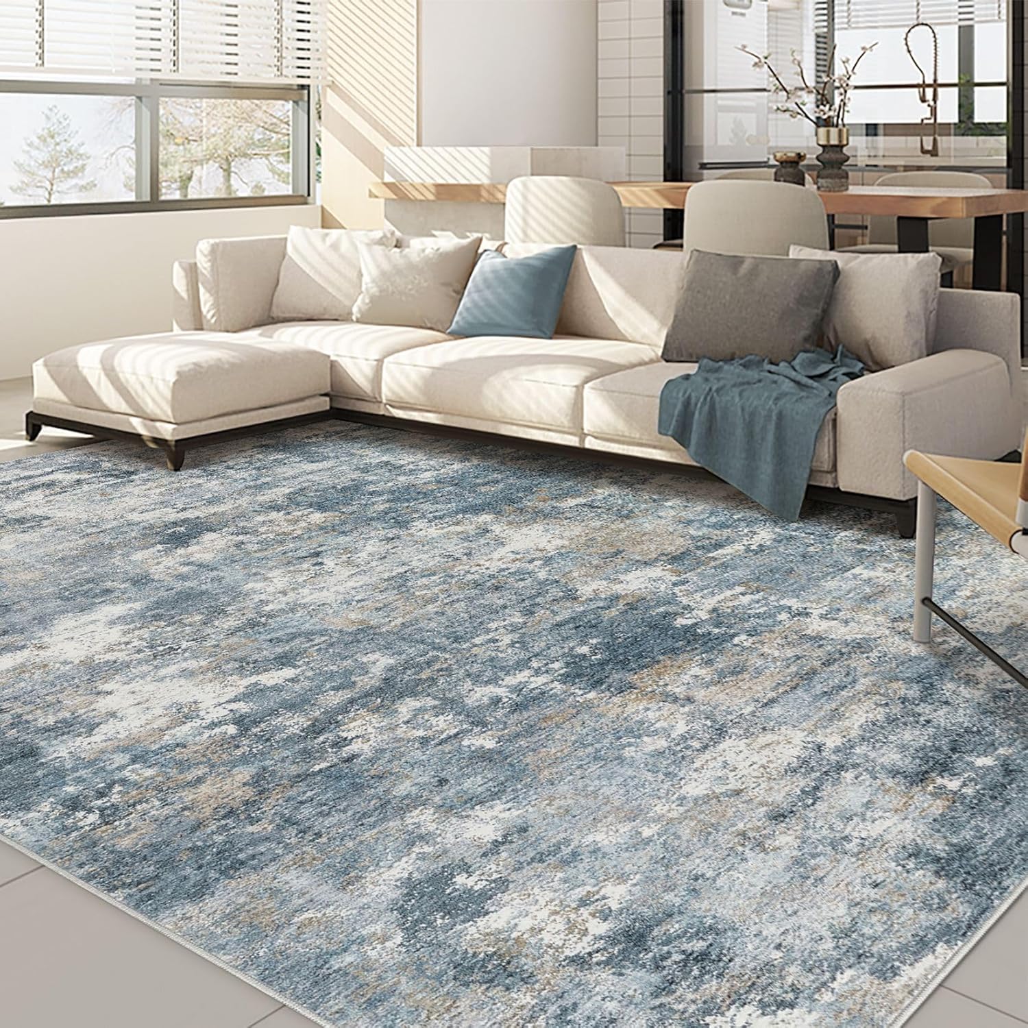 Boho Moroccan Washable Area Rug