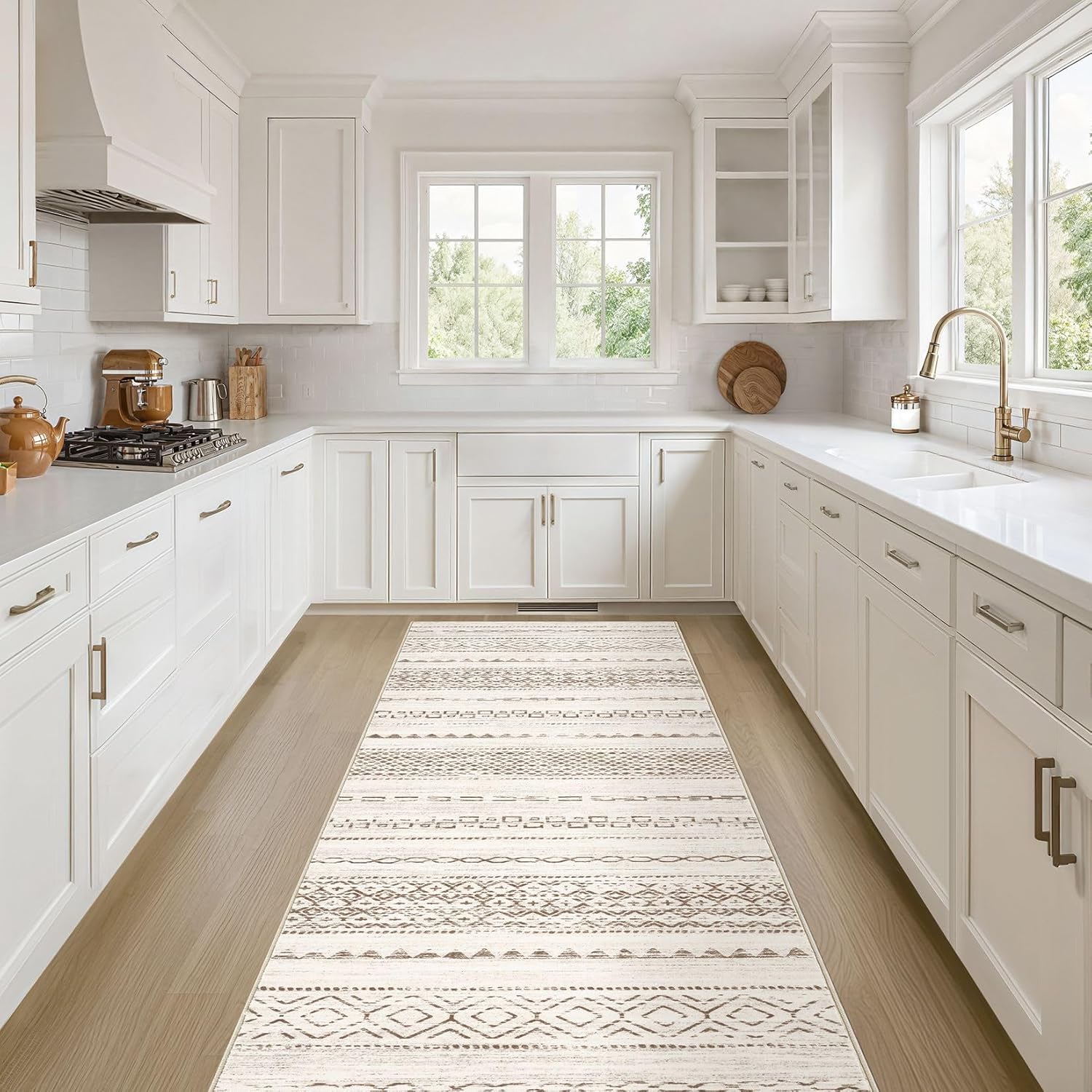 Boho Moroccan Washable Area Rug