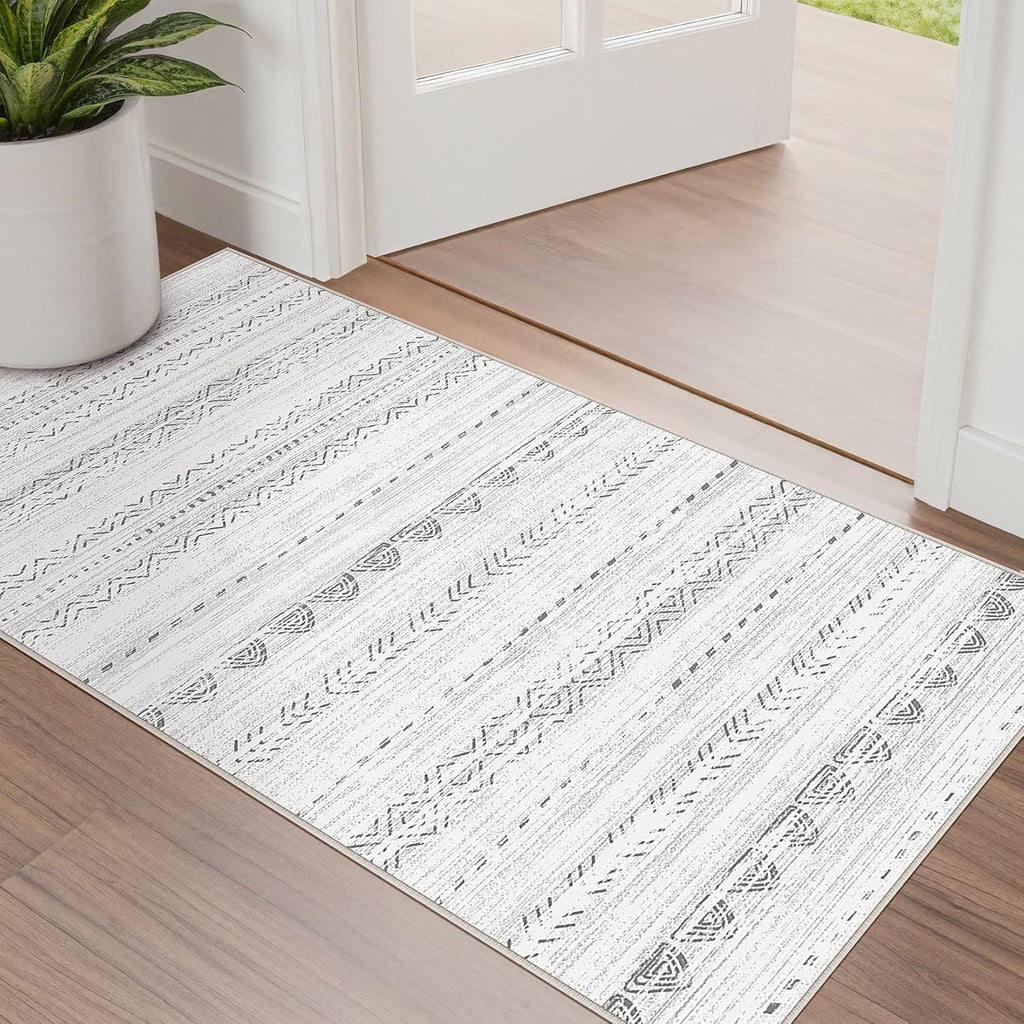 Boho Moroccan Washable Area Rug