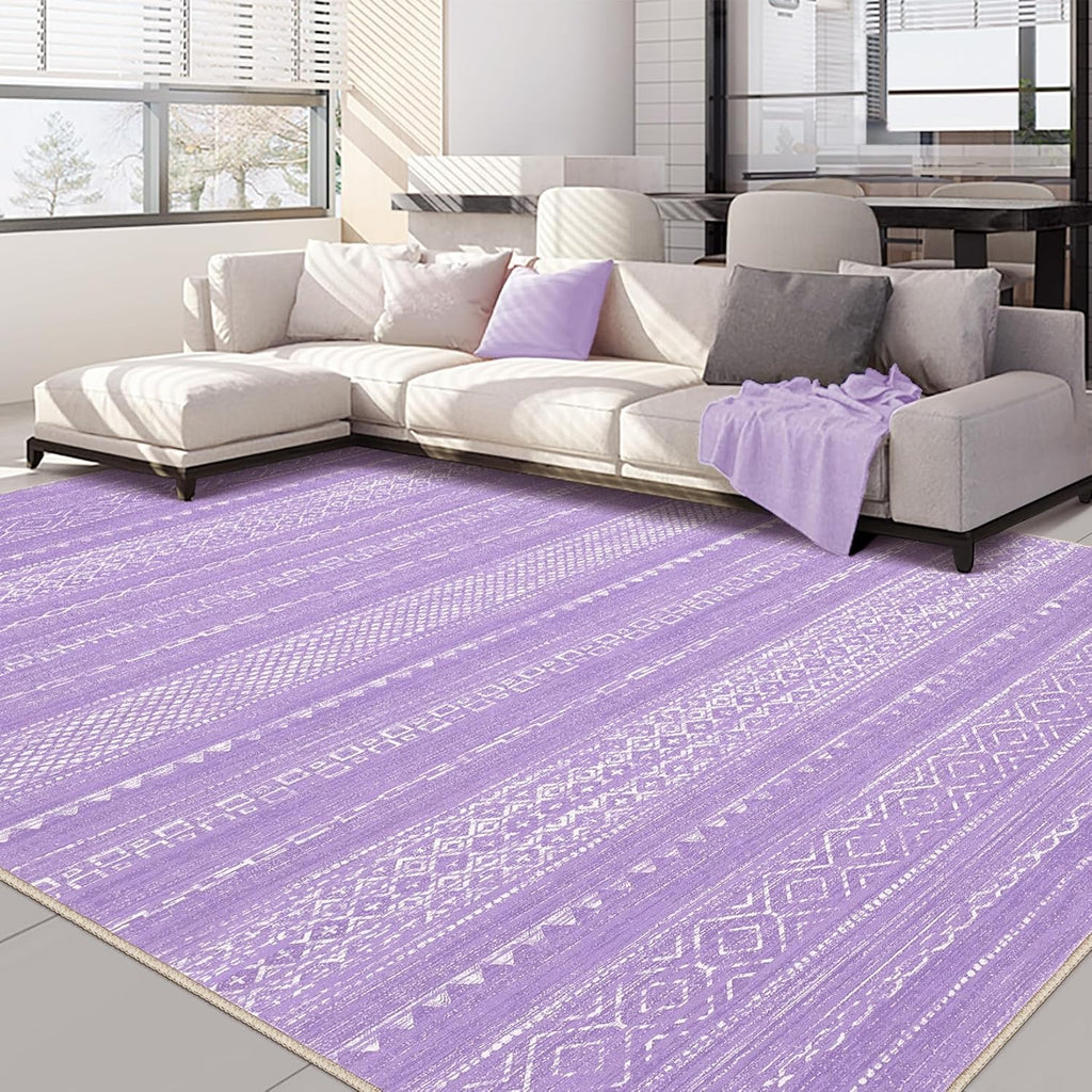 Boho Moroccan Washable Area Rug
