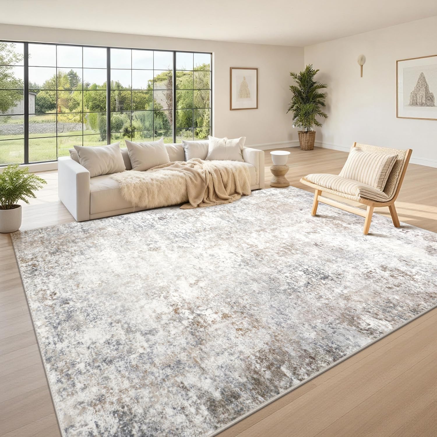 Vintage Faux Wool Area Rug