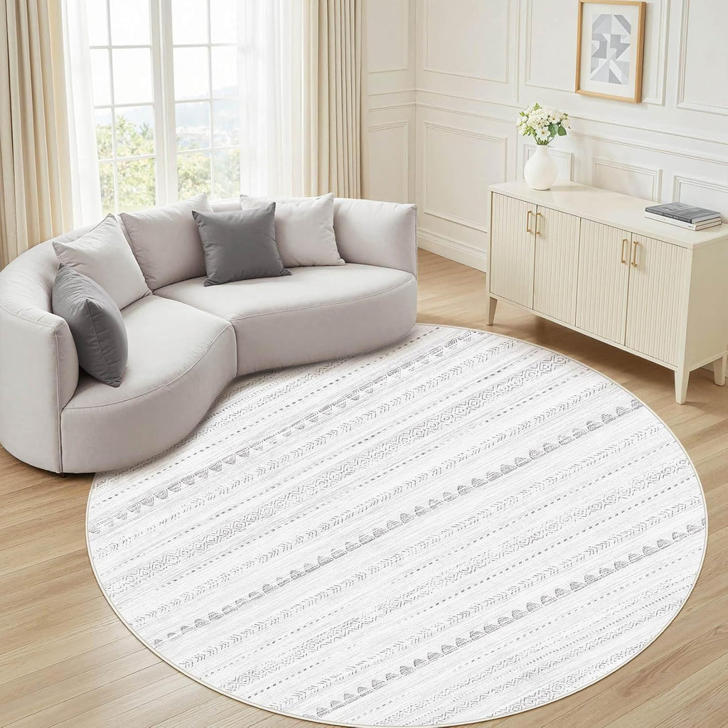 Boho Moroccan Washable Area Rug